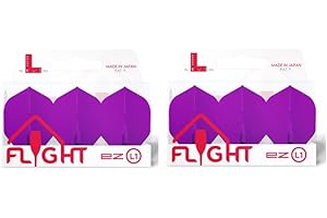 LSTYLE Dart Flights L1 EZ Standard Deep Purple | 2 Sets of 3 | for Soft & Steel Tip Darts