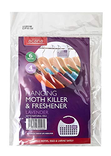 Acana 2675-1 Hanging Moth Killer and Lavender Freshener - White (Pack of 4)