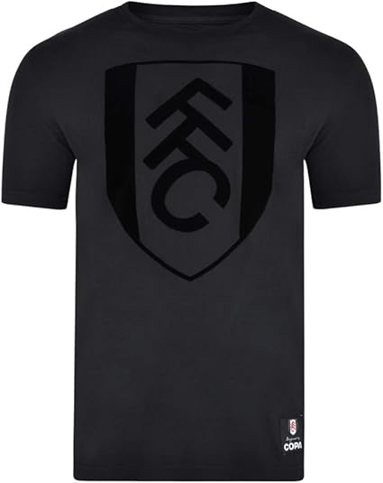 FULHAM FOOTBALL CLUB COPA Black on Black T-shirt 6922: Amazon.co.uk: Sports & Outdoors