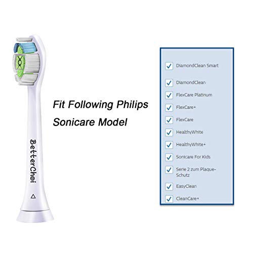 Compatible Philips Sonicare DiamondClean Replacement Toothbrush Heads, Brush Heads for Sonicare Electric Toothbrush,White 8 Count.Diamond-Shaped bristles.Premium Quality with Affordable Price. - Thumbnail 6