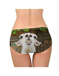 Calzoncillos para dama, transpirables, diseño de alpaca, color blanco