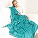 Kingole Flannel Fleece Microfiber Throw Blanket, Luxury Teal Twin Size Lightweight Cozy Couch Bed Super Soft and Warm Plush Solid Color 350GSM (66 x 90 inches)