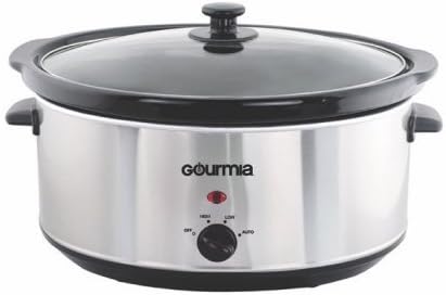 Gourmia Stainless Steel Deluxe / Slow Cooker, 7 Quart