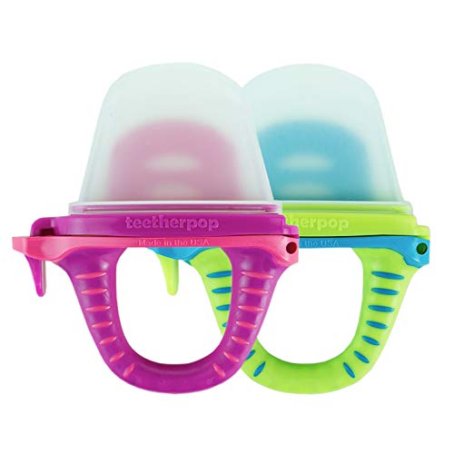 teetherpop No Mess Frozen Baby Teethers, Fill w/Breastmilk, Purees