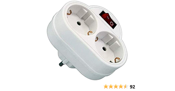 Liyset GZBK01/02 Adaptador Clavija Schuko 2 tomas con ...