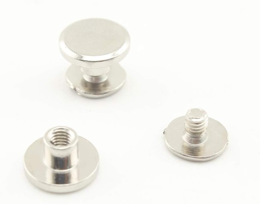 9mm x 3mm zinc Alloy Round Screws Rivets Chicago Screw Concho Screw Chicago Button for DIY Leather Decoration Bookbinding H127