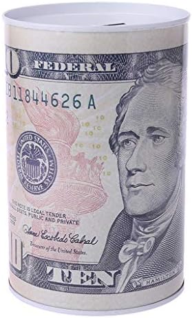 Autones Euro Dollar Piggy Bank Coin Bank,Creative Euro Dollar Metal Cylinder Piggy Bank Saving Money Box Home Decoration (10)