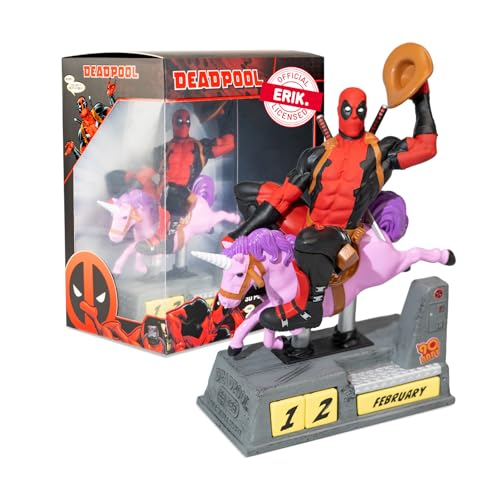 Grupo Erik Perpetual Calendar - Marvel Deadpool Merchandise | Desk Calendar, Home Office Desk Accessories, Home Decor Accessories | Deadpool Gifts For Men, Marvel Gifts