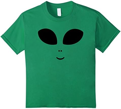 Kids Cute Alien Face Halloween Costume Hipster Unisex T-Shirt 10 Kelly Green