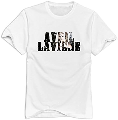 Vansty Avril Lavigne O-Neck Shirts For Men White Size L