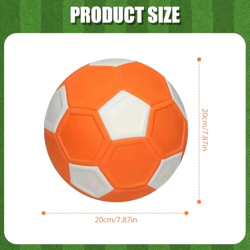 SKIKHN Balón de Fútbol Curvo, Balon Futbol con Curvas y Efectos, Pelota de Football de Goma EVA, Fútbols de Softbol, para Entrenamiento De Football, Naranja
