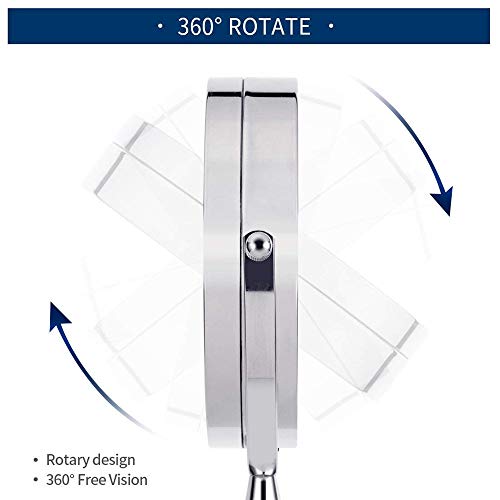 4.5" Vanity Magnifying Makeup Mirror Wall Mounted 1X/5X Magnification, Two-Side, 360 Degrees Rotating Function, Chrome Finished for Bedroom Bathroom Hotel - Thumbnail 5