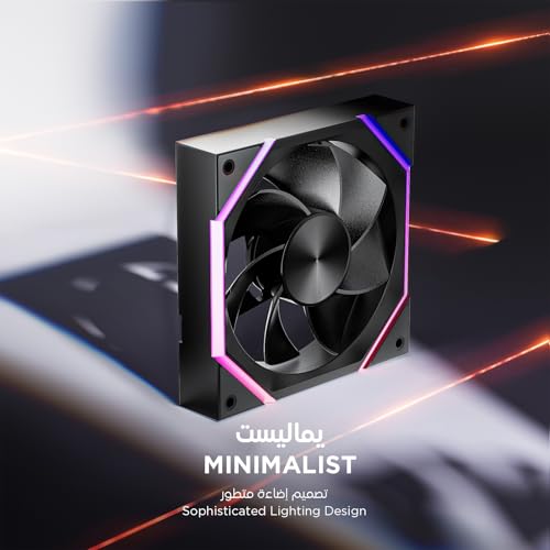 AsiaHorse Nyota ARGB PC Case Fan 120MM [3 Packs] [Reverse] [HDB] 2000RPM/ 61.5CFM/ 50,000 Hours Working Life Nyota-A12-Black-3PACK-R
