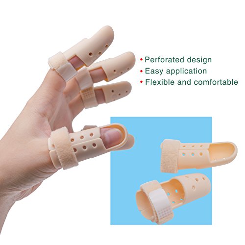 Finger Splint Brace, Mallet Finger Splints Pinky, Plastic Finger Protector Support for Arthritis