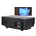 Video Projector,Vecalamo Portable Projector Mini Smart TV Home Cinema Video Movie Projector Support 1080P HD LED USB VGA HDMI AV, Compatible with Smart Phones iPhone iPad Amazon Fire Stick TV (Black)
