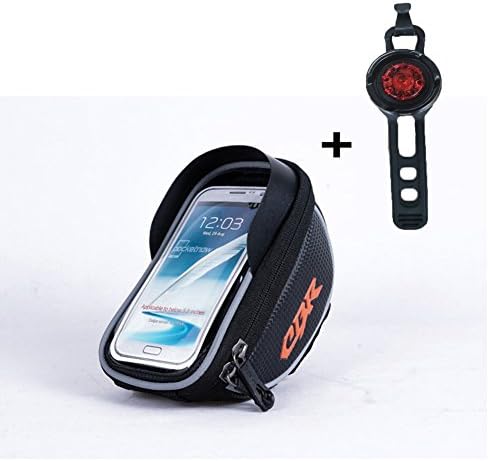 Bicycle Bags (Gifts: Tail Light), Bike Bag Phone Holder, Cycling Bicycle Bike Front Frame Bags Top Tube Pouch handlebar Bag, Suitable for all type bike (Black)