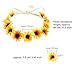 Boao 12 Pcs Sunflower Hair Accessories Include 10 Sunflower Hair Clips and 2 Headband, Hippie Daisy Clips Flower Crown Wreath for Women Bridesmaids Wedding