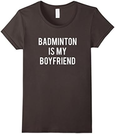 Womens Badminton is my boyfriend Tee XL Asphalt