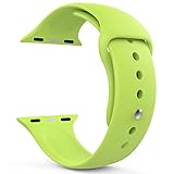 MoKo Apple Watch Band, Soft Silicone Replacement Sports Band for 42mm Apple Watch Models, Green (Not fit 38mm Versions)