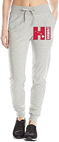 Hi Hawaii Custom Tie Waist Sweatpants With Side Pockets Fashion Jogger Pants For Women Large Ash