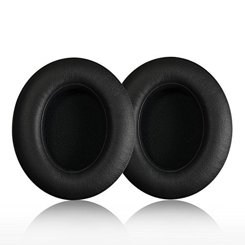 ITIS Replacement Earpad cushions For beats by Dr. Dre Studio 2.0 Wired, Studio 2.0 Wireless Over-Ear Headphones (Not For Solo or Studio 1st Gen Headphones) With IT IS Headphone Cable Clip (BLACK)