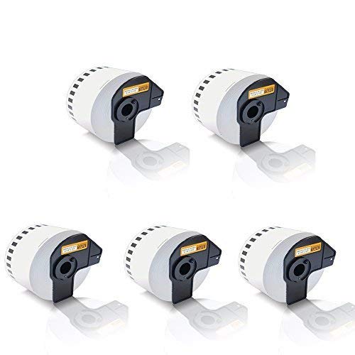 5 x Print-Klex Label Rolls Compatible with Brother P-Touch DK-N55224 P-Touch QL 1000 Series P-Touch QL 1050 P-Touch QL 1050 N P-Touch QL 1060 N DKN 55224 DKN55224 54 mm 30.48 m Office Plus Series