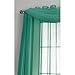 Window Elements Diamond Sheer Voile 56 x 216 in. Curtain Scarf, Grey Teal