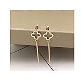 tianshiya Women's Fashion Earrings Large Size Y/S Letter Drop Earrings Metal Gold or Silver (Gold)
