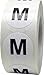 M Clothing Labels Round Circle Stickers for Retail Apparel 3/4 Inch 500 Adhesive Stickers