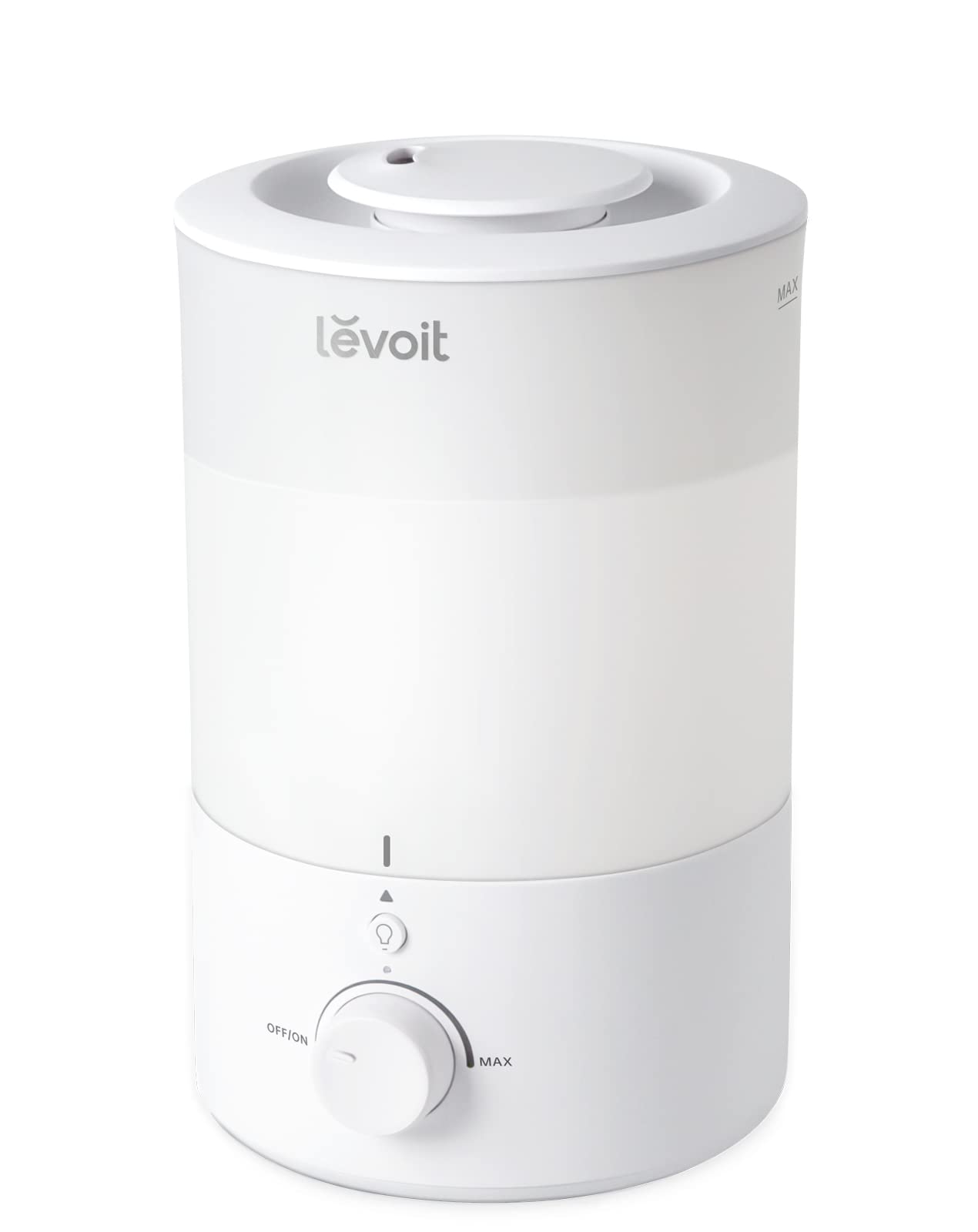 【節電対策】Levoit (レボイト) 加湿器 アロマ 卓上 大容量 3L 17畳まで対応 小型 超音波式 28dB 省エネ 静音 上から給水 ナイトライト 220ml/h 25時間連続稼働 消灯可能 おしゃれ 空焚き防止 寝室 Dual150 ホワイト商品画像