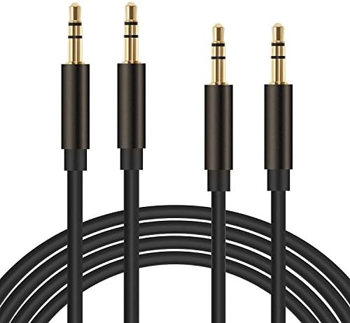 AUX Cable [ 3.3ft/1M] - 3.5mm Audio Cable Male to Male / Auxiliary Cable / Aux Cord for Car Stereos, iPad, iPhone, Portable Speaker, Cellphone, Computer and More - Black