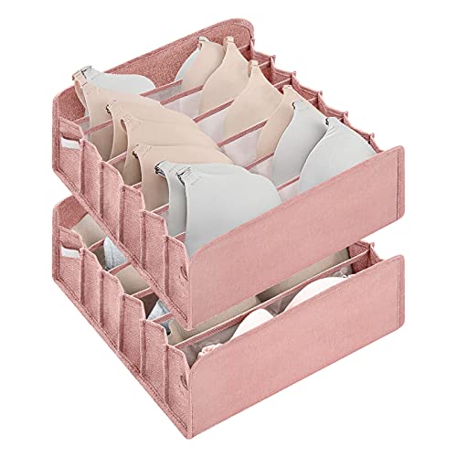 Bligli Upgraded Bra Drawer Organizer, 2 Pack Foldable Underwear