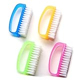 Luxxii (4 Pack) Nail Brush Handle Grip - Fingernail Scrub Cleaning Brushes Nail Hand Scrubbing Cleaning Brush