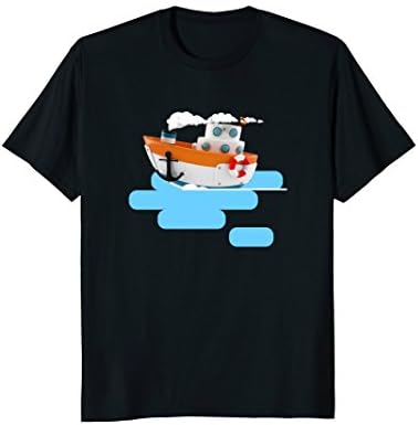 Cute Cartoon Tugboat T-shirt