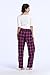 CYZ Women's 100% Cotton Super Soft Flannel Plaid Pajama/Louge Pants-F1608-M