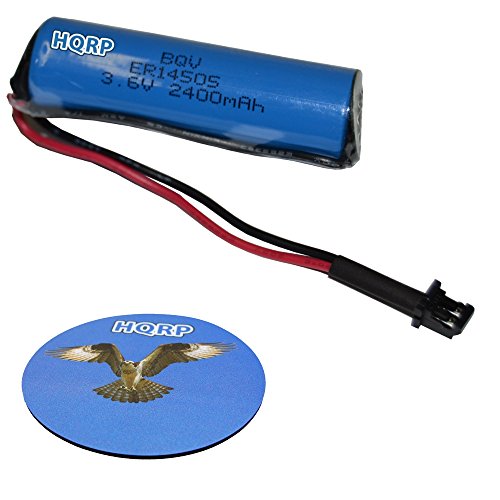 HQRP 3.6V Battery for Mitsubishi Q6BAT MR-Bat F2-40BL PM-20BL Q2MEM-Bat GT11-50BAT MR-J3BAT ER6VC119B + HQRP Coaster