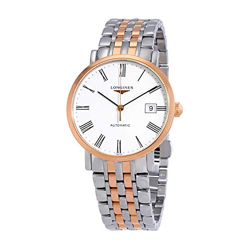 Longines Elegante reloj automático de los hombres de esfera blanca L48105117