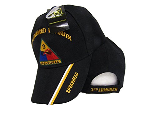 U.S. Army 3rd Armored Division Spearhead Black Shadow Embroidered Cap Hat