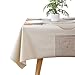 LEEVAN Heavy Vinyl Tablecloth Rectangle 54x84 Inch PVC Table Cover with Flannel Backing Wipe Clean Table Cloths Waterproof Oil-Proof for Kitchen and Dining Room-Geometry