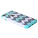 iPhone 7 Plus Case, SGM Hybrid Gel Rhinestone Bling Armor Defender Case For Apple iPhone 7 Plus (Mint (Zigzag))