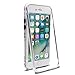 iPhone 7 Plus Case, iPhone 8 Plus Case, Diaxbest Ultra Slim Magnetic Adsorption Metal Case, Hard Clear Tempered Glass Back Cover Support Wireless Charging for iPhone 7/8 Plus(5.5 inch) (Clear White)