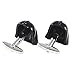 MENDEPOT Star Wars Movie Cufflinks In Box Yoda Cufflink Darth Vader Cufflinks In Box (Darth Vader BLK)