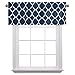 Flamingo P Moroccan Valance Curtain Short Window Treatment for for Kitchen Living Dining Room Bathroom Kids Girl Baby Nursery Bedroom (Navy - 52