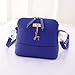 Outtop Women Messenger Bags Vintage Small Shell Leather Handbag Casual Bag (Blue)
