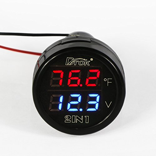 DROK Digital DC Voltage 10170 Degree Fahrenheit Temperature Monitor