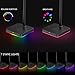 RGB Headphone Stand with USB Hub KAFRI Desk Gaming Headset Holder Hanger Rack with 1 USB2.0 Extension Charging Port Extender Cord – Suitable for Gamer Desktop Table Game Earphone Accessoriesthumb 1