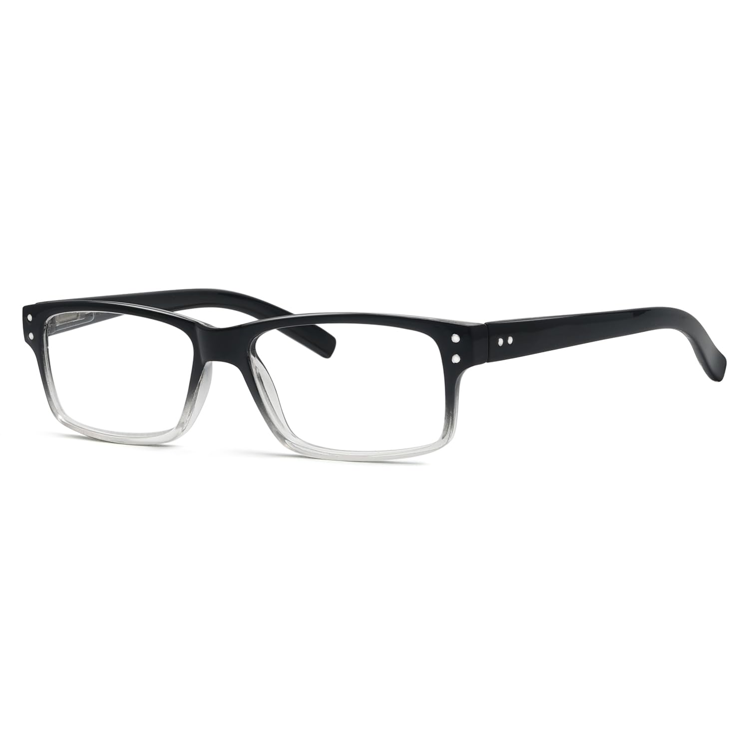 Photo 1 of Eyekepper Spring Hinges Vintage Eyeglasses Men Black-Clear Frame