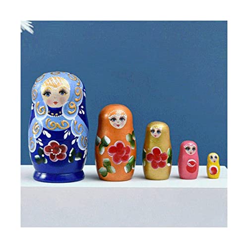 LJZOEM Stacking Dolls Nesting Dolls Set of 5 Pcs Matryoshka Dolls Home Decoration Nesting Dolls Suitable for Children Decoration