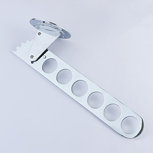 Gimify Adjustable Closet & Laundry Valet Wall Mount Hanger Holder Closet Organizer 6 Hole 2 Pack