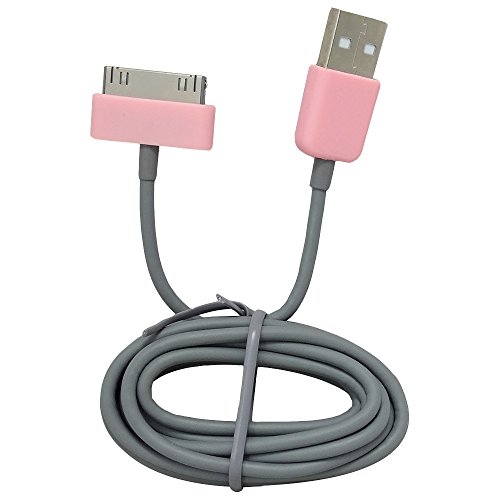 Cabo USB Maxprint para iPod/ iPhone/ iPad 30 pin licenciado rosa - 608289